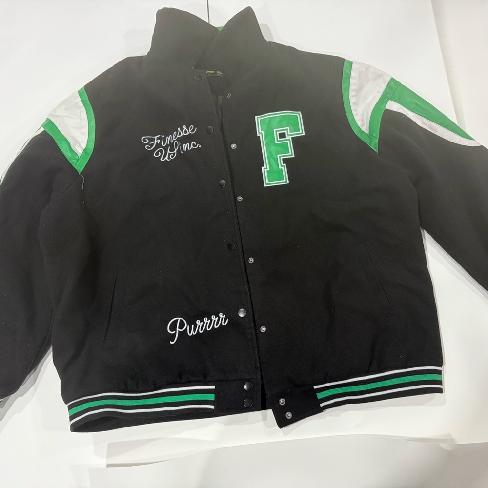 Finesse bobby black varsity jacket